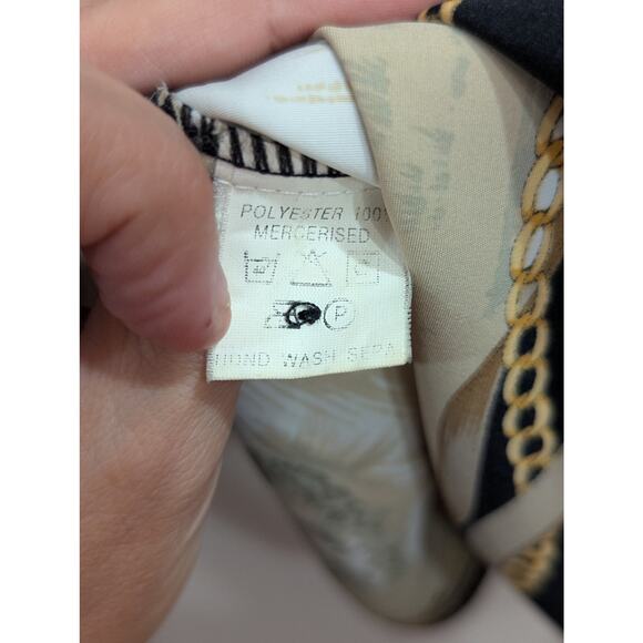 VINTAGE 90s Gianni Nicole women's size L hunting scene handkerchief style blouse - Picture 8 of 13